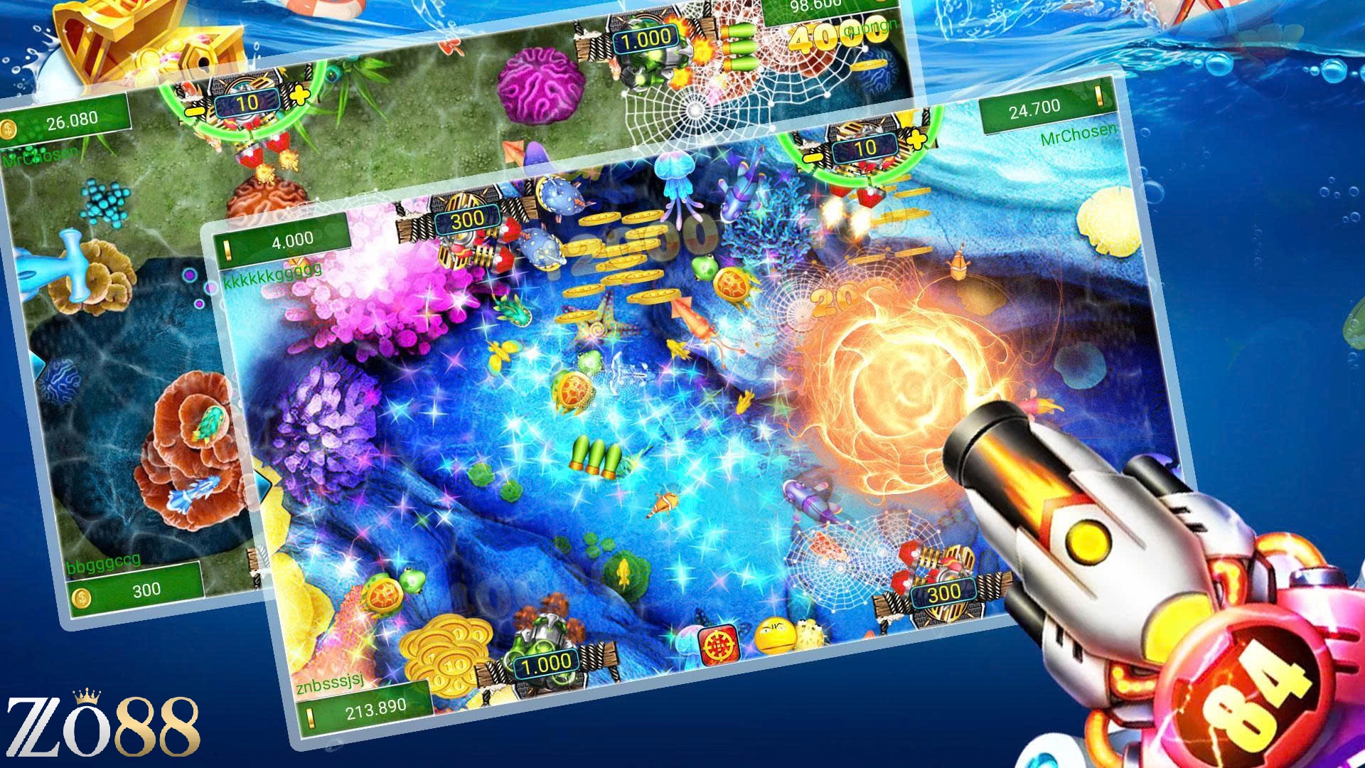 Game Bắn Cá Trực Tuyến Zo88 Bắn Cá Ăn Tiền Cực Hấp Dẫn 2 Bắn cá Trực Tuyến thuận tiện có thể tham gia mọi nơi, mọi lúc
